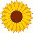 Simple Yellow Sunflower Design  Free Clip Art