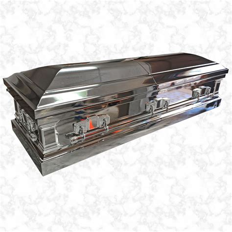 Chrome Black Metal American Casket The Funeral Outlet