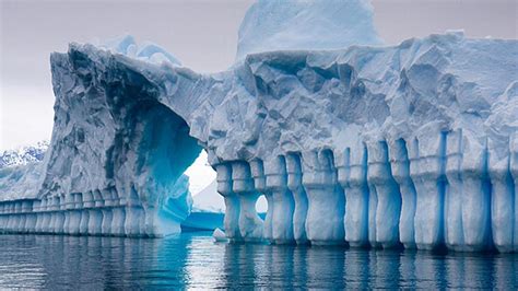 Antarctica Iceberg Pleneau Bay And Background Antarctica Night Hd