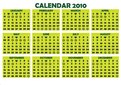 Cybermates Dungeon Free Vector Simple Calendar 2010 Design