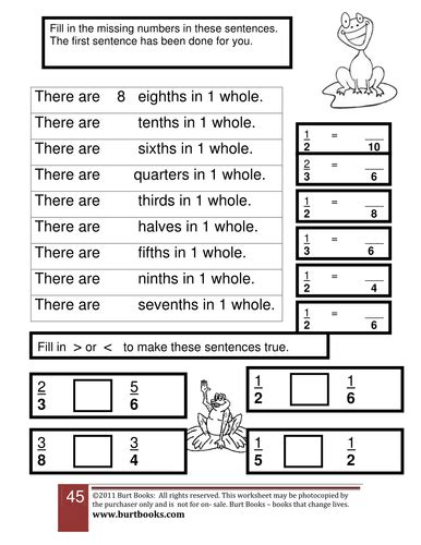 Fractions Working With Halves Eighths Fifths Teaching Resources