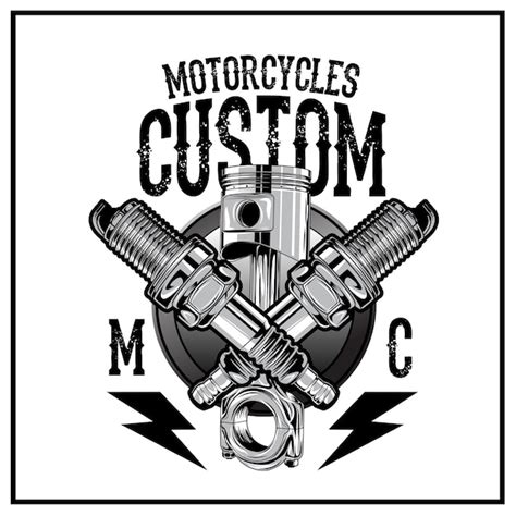 Premium Vector Motorcycles Custom Logo