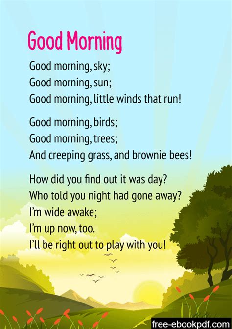 Good Morning Sky Good Morning Sun Poem Wisdom Good Morning Quotes