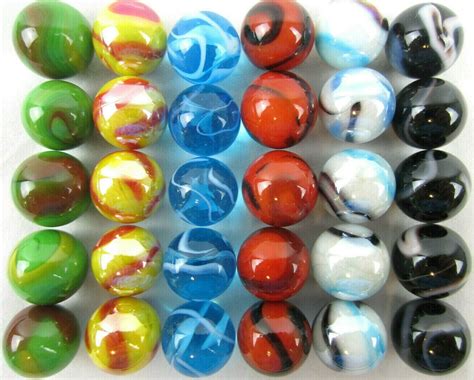 30 Deluxe Solid Color Replacement Marbles Aggravation Chinese Checker