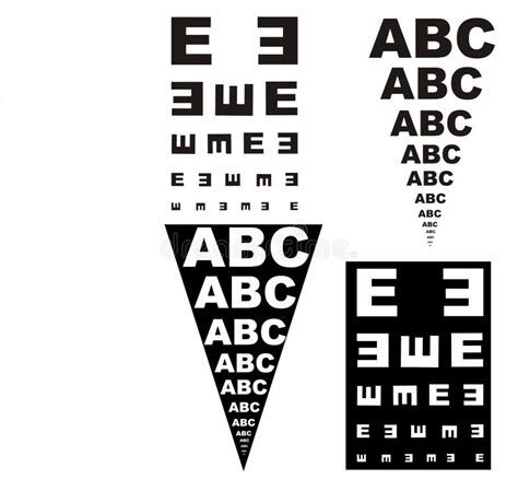 Eye Test Chart Vector E Chart Vision Exam Optometrist Check Medical
