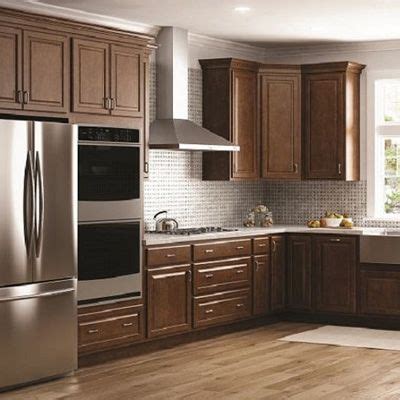 Hampton bay kitchen cabinets available at home depot. Shop Hampton Bay Hampton Cognac Cabinets | Kitchen cabinet ...