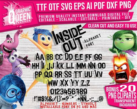 Inside Out Font And Numbers Inside Out Alphabet Ttf And Otf
