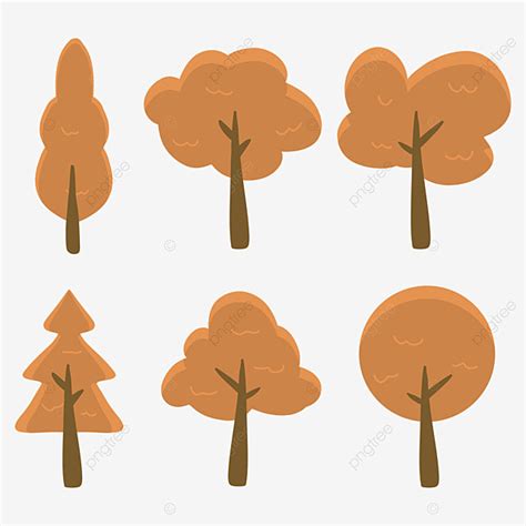 Autumn Apple Tree Clipart Png Images Autumn Tree Various Set Flat