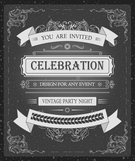 Vintage Vector Beautiful Invitation Card Template With Elegant Hand