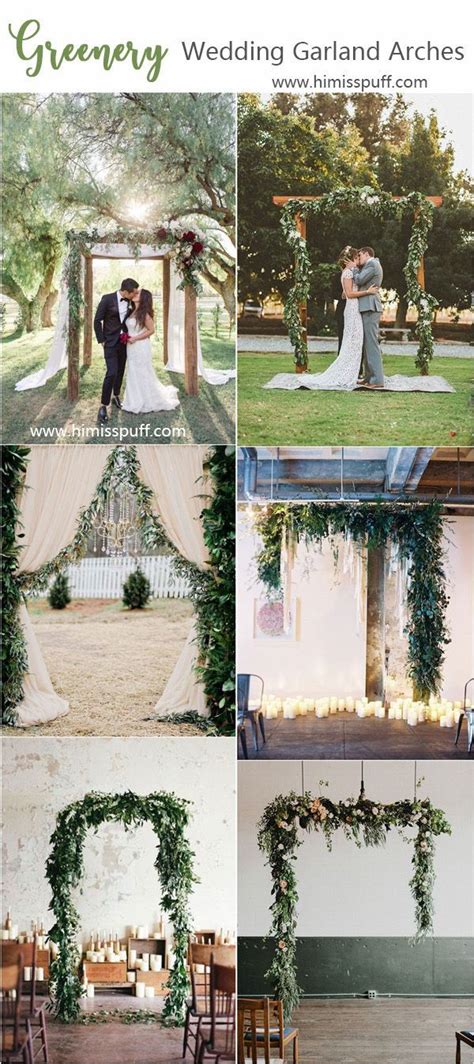 20 Creative Greenery Wedding Arches With Garland Wedding Arch