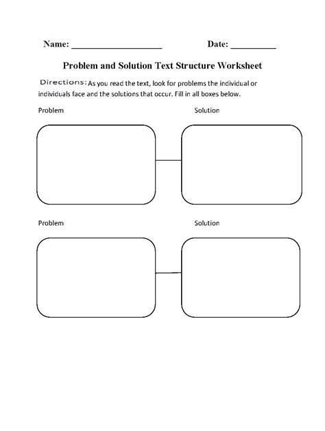 Text Structure Worksheets Problem And Solution Text Structure Worksheets