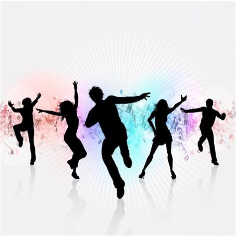 Download White Party Background With Dancing Silhouettes For Free In
