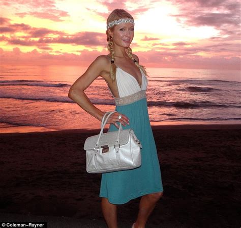 Paris Hilton Is A Bikini Babe On The Beach On Bali Holiday Daily Mail