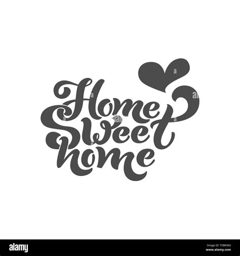 Home Sweet Home Typographic Vector Design For Greeting Card