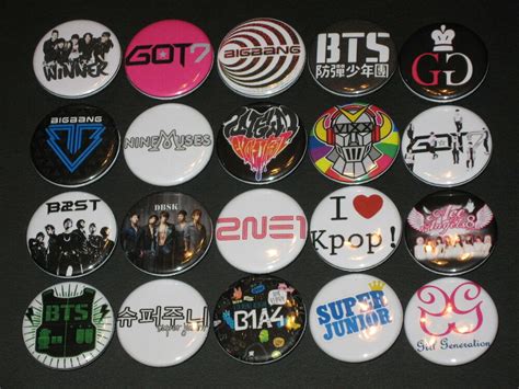 Kpop K Pop Band Buttons Pins 20 Ebay