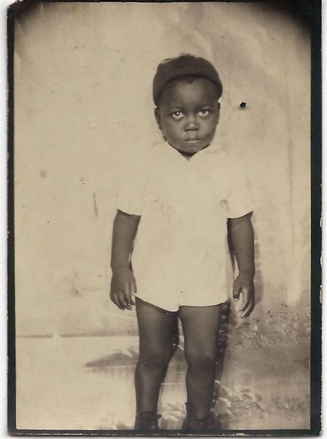 Vintage African American Child Medium Size Photo Booth Old Black