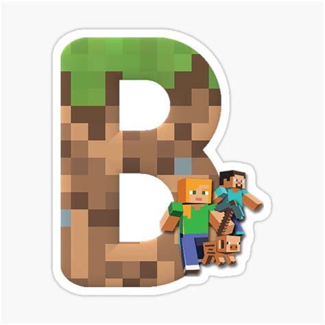 Minecraft Personal Name Letter B Sticker For Sale By Ddkart Redbubble