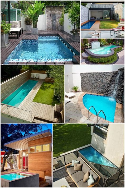 14 piscinas pequeñas de obra Ideas de piscinas para patios pequeños