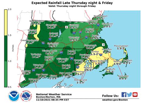 Heavy Rain Gusty Winds Expected Across Southern New England Fall