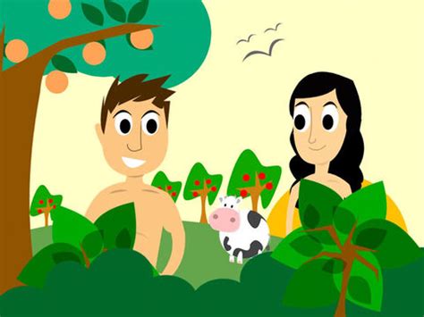 FreeBibleimages :: Adam and Eve disobey God :: Adam and Eve give in to