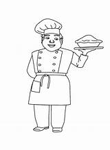 Chef Coloring Colouring Worksheets Printable Jobs Chefs Sheets Professions Children Worksheet Visit Colpages Folders sketch template