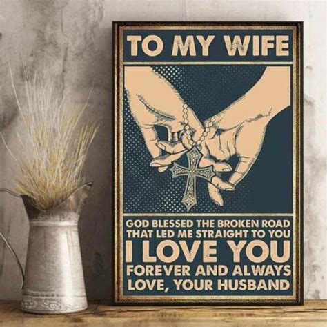 to my wife i love you forever and always love your husband etsy