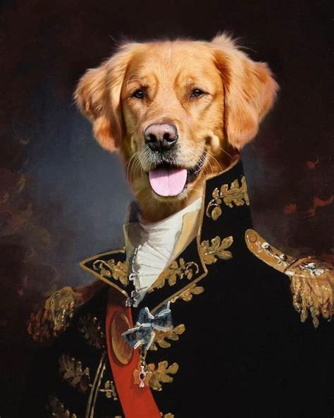 Custom Renaissance Pet Portrait Pet Portrait In Military Etsy
