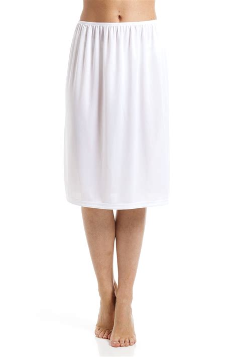 White 24 Half Length Cling Resistant Under Skirt Slip