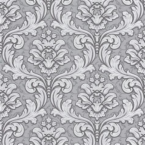 Pands Deluxe Grey And Silver Damask Wallpaper 13608 20 Uncategorised From