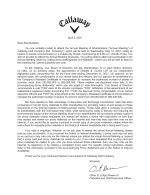 Notice of 2021 annual meeting of stockholders and proxy statement 1600. Callaway Golf Company 2021 Proxy Statement