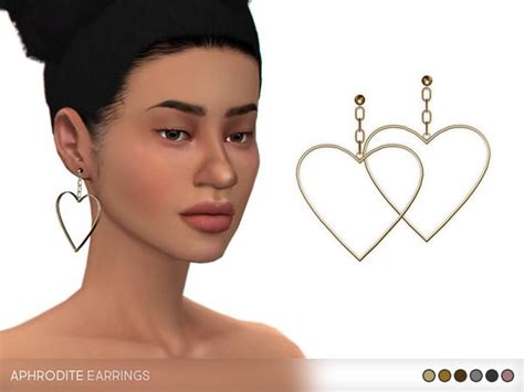 An Animated Image Of A Womans Face With Earrings On Her Head And In The Shape Of Hearts