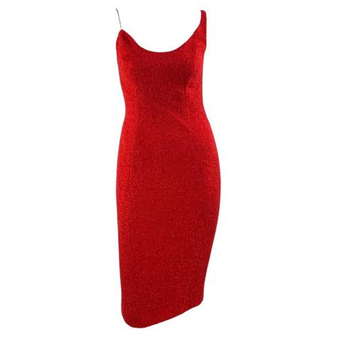 Thierry Mugler Red Wool Jersey Ruched Dress With Built In Corset Circa 1980s At 1stdibs