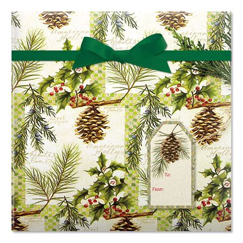Botanical Windows Christmas Jumbo Rolled T Wrap 1 Giant Roll 23