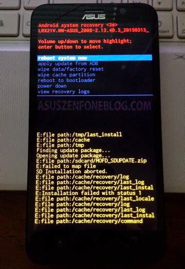 I had the usb logo with a white line underneat display several times on my original zenfone 5. How to Flash Asus Zenfone 2 via ADB Sideload - Asus Zenfone Blog