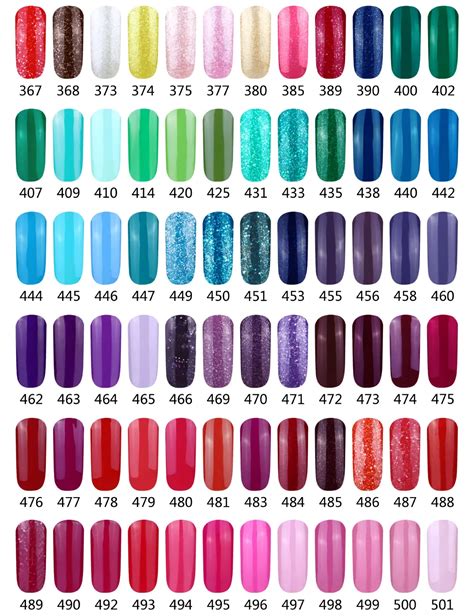 Gelish Nail Polish Colors Chart