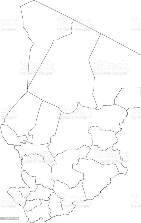 White Map Of Chad Stock Illustration Download Image Now Business