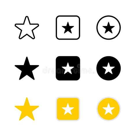 Favorite Star Button Icon Digital Theme Technology Theme Stock Vector