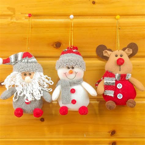 Santa Claus Snowman Reindeer Elk Plush Pendants Toys Dolls Christmas