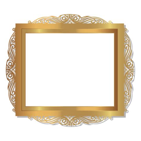 Elegant Gold Frame Png