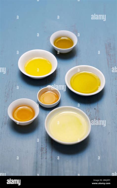 Variety Of Oils Stock Photo Alamy