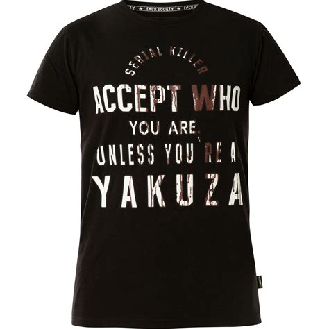 Yakuza Swine T Shirt Tsb 17020 In Black With Elaborate Graphic Prints