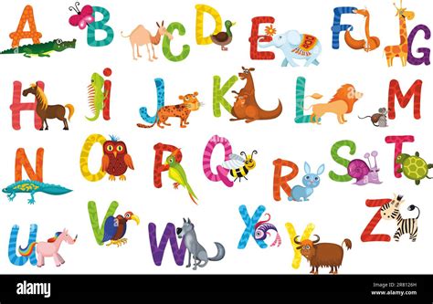 Vector Illustration Of A Cute Animals Alphabet Stock Vector Image And Art