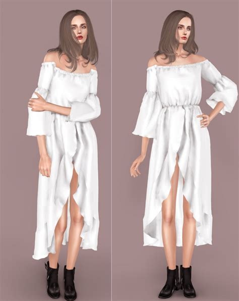 Костюм Off Shoulder Top And Ruffles Skirt By Spectacledchic Женская