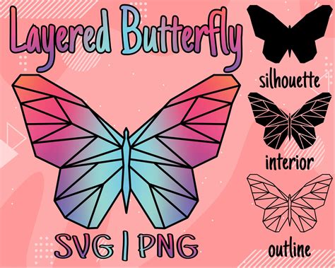 Geometric Butterfly Svg Butterfly Svg Files Butterfly Etsy Canada