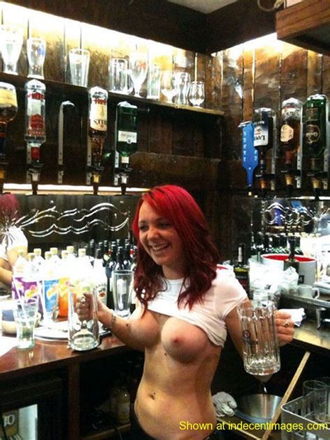 The Topless Barmaid Saucy Pictures