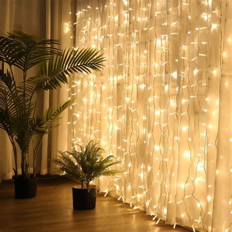 NEW 300 LED REMOTE 8 MODES TIMER WINDOW CURTAIN LIGHTS 9.8 FT 57WCL - Uncle Wiener's Wholesale