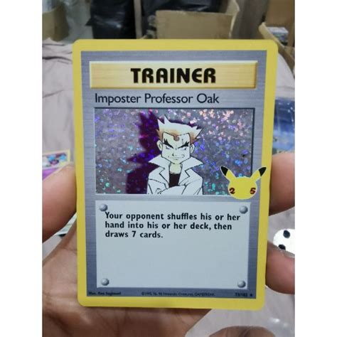 Pokemon Tcg Trading Card Imposter Professor Oak 73102 Holo Rare Classic Collection 25th