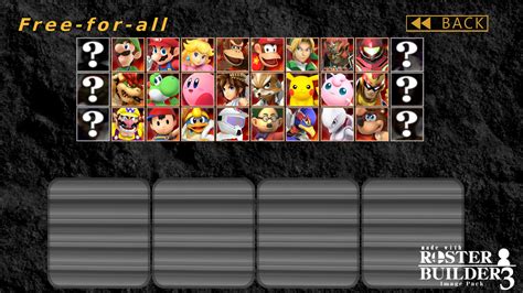 Roster Builder 3 Sample Classic Smash 64 Style By Connorrentz On