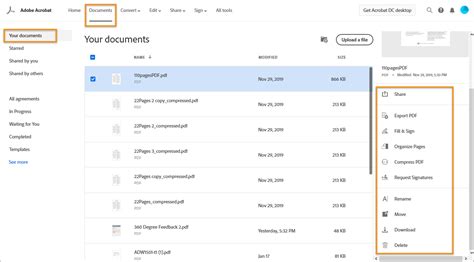 Manage And Work With Your Files Stored In Adobe Document Cloud