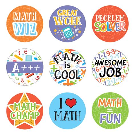 Distinctivs Math Motivational Teacher Reward Stickers For Student